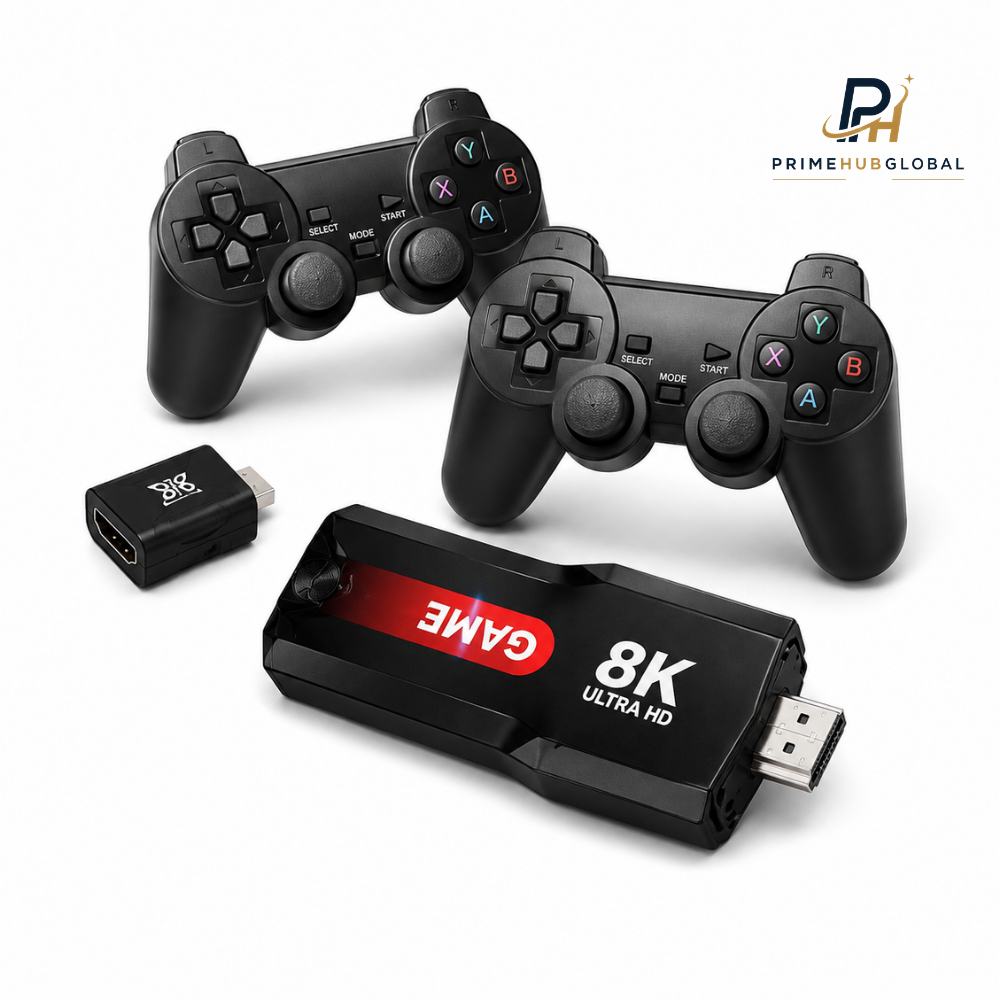 جهاز ألعاب PrimeHub Global ‏8K Ultra HD مع ذراعي تحكم
